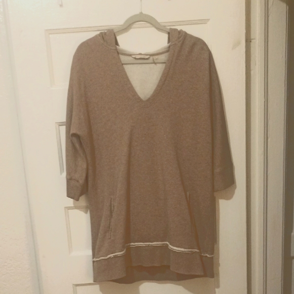 Soft Surroundings Tunic Hoodie  Sweatshirt Batwing Kangaroo Pocket Sweater S - Picture 1 of 8